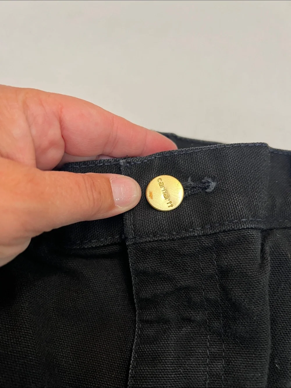 VINTAGE 2001 CARHARTT USA UNION MADE DOUBLE KNEE WORK PANTS BLACK SIZE 31x34